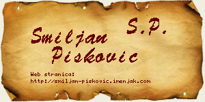 Smiljan Pisković vizit kartica